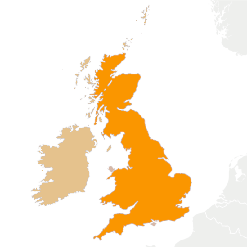 Map of Great Britain (island)